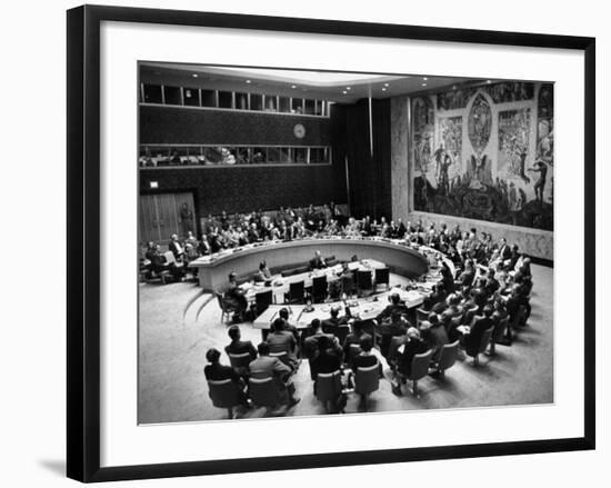 The Un Holding a Security Council Meeting-Lisa Larsen-Framed Photographic Print