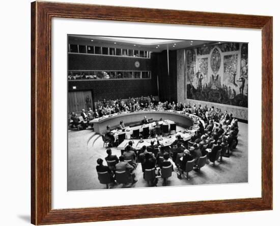 The Un Holding a Security Council Meeting-Lisa Larsen-Framed Photographic Print