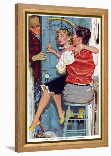 The Undecided Blonde  - Saturday Evening Post "Leading Ladies", January 29, 1955 pg.p24-Robert Meyers-Framed Premier Image Canvas