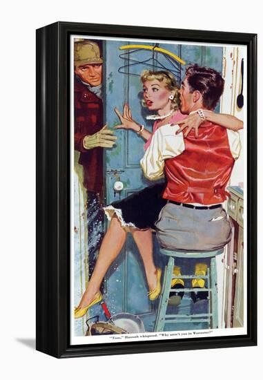 The Undecided Blonde  - Saturday Evening Post "Leading Ladies", January 29, 1955 pg.p24-Robert Meyers-Framed Premier Image Canvas