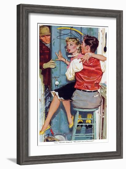 The Undecided Blonde  - Saturday Evening Post "Leading Ladies", January 29, 1955 pg.p24-Robert Meyers-Framed Giclee Print