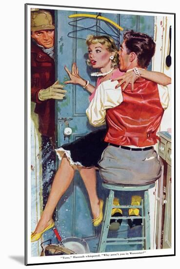 The Undecided Blonde  - Saturday Evening Post "Leading Ladies", January 29, 1955 pg.p24-Robert Meyers-Mounted Giclee Print