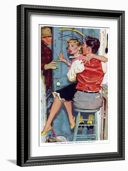 The Undecided Blonde  - Saturday Evening Post "Leading Ladies", January 29, 1955 pg.p24-Robert Meyers-Framed Giclee Print