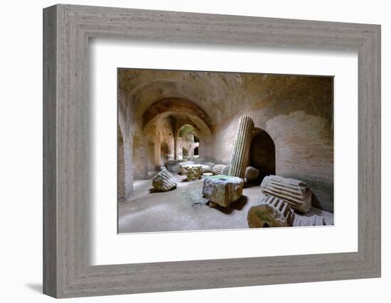 The Underground of the Flavian Amphitheater, Pozzuoli, Naples-Carlo Morucchio-Framed Photographic Print