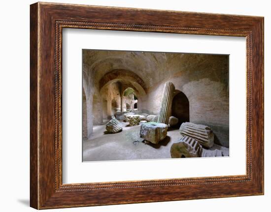 The Underground of the Flavian Amphitheater, Pozzuoli, Naples-Carlo Morucchio-Framed Photographic Print