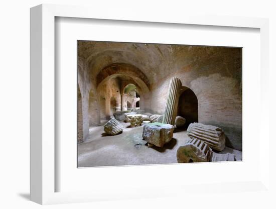 The Underground of the Flavian Amphitheater, Pozzuoli, Naples-Carlo Morucchio-Framed Photographic Print