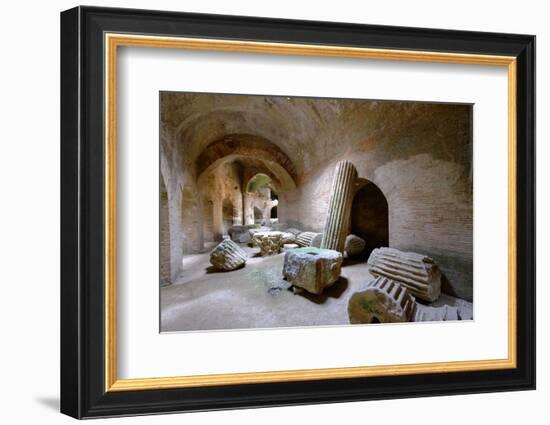 The Underground of the Flavian Amphitheater, Pozzuoli, Naples-Carlo Morucchio-Framed Photographic Print