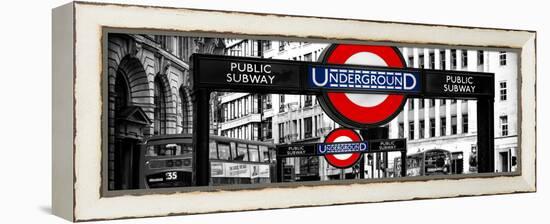 The Underground Signs - Subway Station Sign - City of London - UK - England - United Kingdom-Philippe Hugonnard-Framed Premier Image Canvas