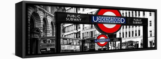 The Underground Signs - Subway Station Sign - City of London - UK - England - United Kingdom-Philippe Hugonnard-Framed Premier Image Canvas