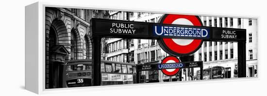 The Underground Signs - Subway Station Sign - City of London - UK - England - United Kingdom-Philippe Hugonnard-Framed Premier Image Canvas