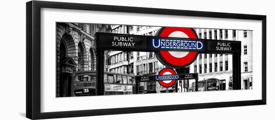 The Underground Signs - Subway Station Sign - City of London - UK - England - United Kingdom-Philippe Hugonnard-Framed Photographic Print