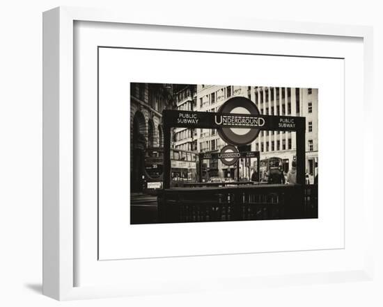 The Underground Signs - Subway Station Sign - City of London - UK - England - United Kingdom-Philippe Hugonnard-Framed Art Print