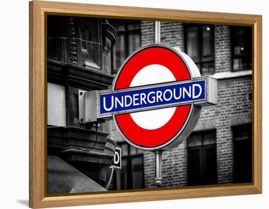 The Underground - Subway Station Sign - London - UK - England - United Kingdom - Europe-Philippe Hugonnard-Framed Premier Image Canvas