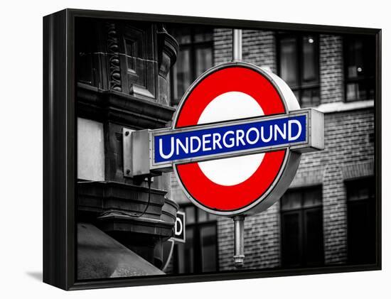 The Underground - Subway Station Sign - London - UK - England - United Kingdom - Europe-Philippe Hugonnard-Framed Premier Image Canvas