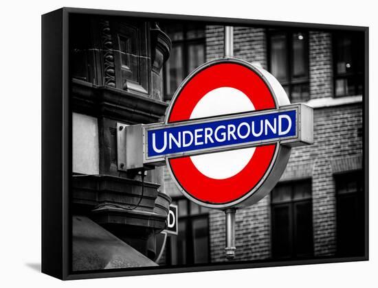 The Underground - Subway Station Sign - London - UK - England - United Kingdom - Europe-Philippe Hugonnard-Framed Premier Image Canvas