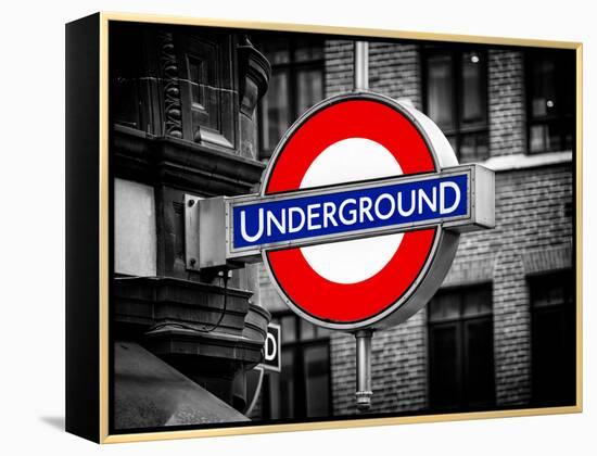 The Underground - Subway Station Sign - London - UK - England - United Kingdom - Europe-Philippe Hugonnard-Framed Premier Image Canvas