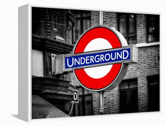 The Underground - Subway Station Sign - London - UK - England - United Kingdom - Europe-Philippe Hugonnard-Framed Premier Image Canvas