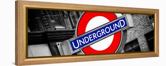 The Underground - Subway Station Sign - London - UK - England - United Kingdom - Europe-Philippe Hugonnard-Framed Premier Image Canvas