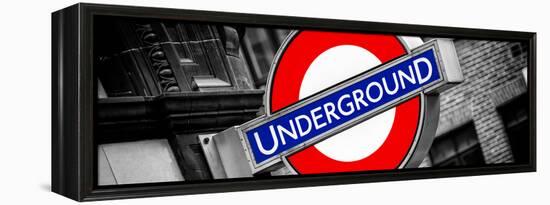 The Underground - Subway Station Sign - London - UK - England - United Kingdom - Europe-Philippe Hugonnard-Framed Premier Image Canvas