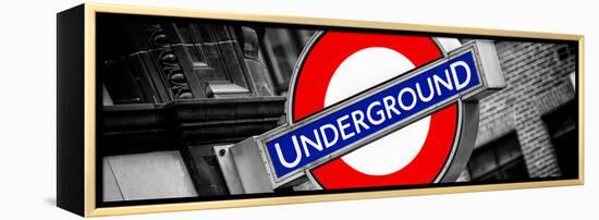 The Underground - Subway Station Sign - London - UK - England - United Kingdom - Europe-Philippe Hugonnard-Framed Premier Image Canvas