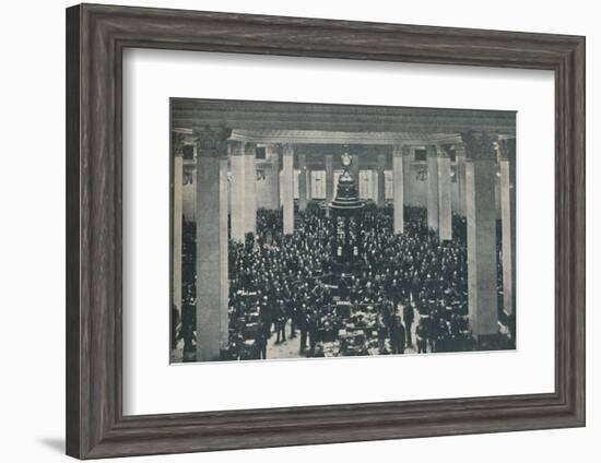 'The Underwriting Room at Lloyd's, with the Rostrum in the centre', 1936-Unknown-Framed Photographic Print