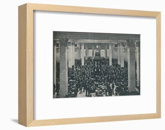 'The Underwriting Room at Lloyd's, with the Rostrum in the centre', 1936-Unknown-Framed Photographic Print