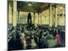 The Underwriting Room at Lloyds (Oil on Canvas)-Terence Cuneo-Mounted Giclee Print