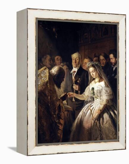 The Unequal Marriage (Old Man Marrying a Younger Woman)-Vasiliy Pukirev-Framed Premier Image Canvas