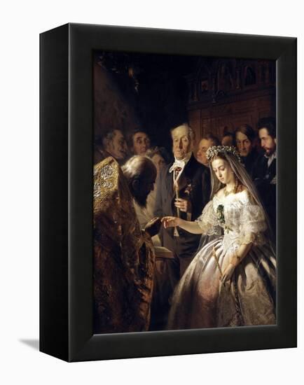 The Unequal Marriage (Old Man Marrying a Younger Woman)-Vasiliy Pukirev-Framed Premier Image Canvas