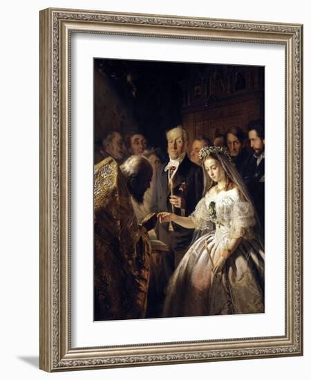 The Unequal Marriage (Old Man Marrying a Younger Woman)-Vasiliy Pukirev-Framed Giclee Print