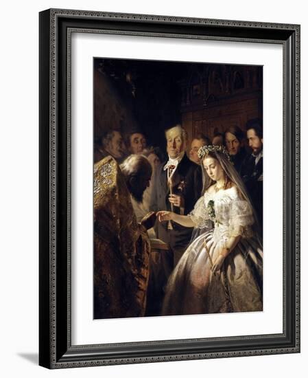 The Unequal Marriage (Old Man Marrying a Younger Woman)-Vasiliy Pukirev-Framed Giclee Print