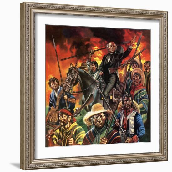 The Unfinished Revolution. Father Hidalgo and the Mexican Revolution-Ron Embleton-Framed Premium Giclee Print