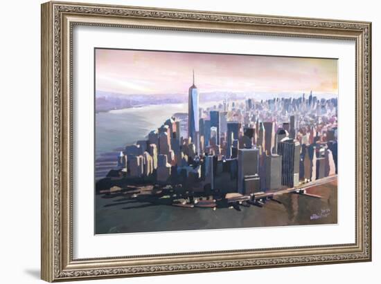 The unforgettable Skyline of New York Manhattan-Markus Bleichner-Framed Art Print