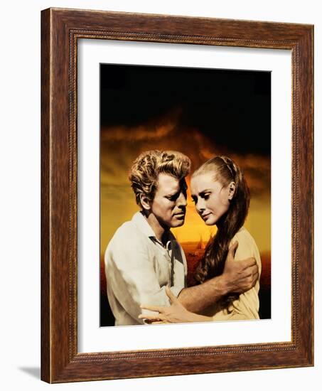 The Unforgiven, Burt Lancaster, Audrey Hepburn, 1960-null-Framed Photo