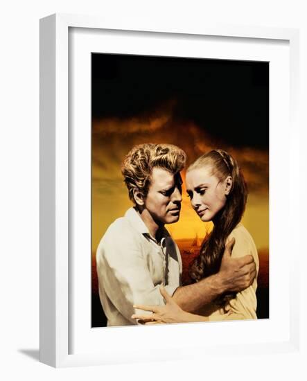 The Unforgiven, Burt Lancaster, Audrey Hepburn, 1960-null-Framed Photo