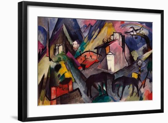 The Unfortunate Land of Tyrol, 1913-Franz Marc-Framed Art Print