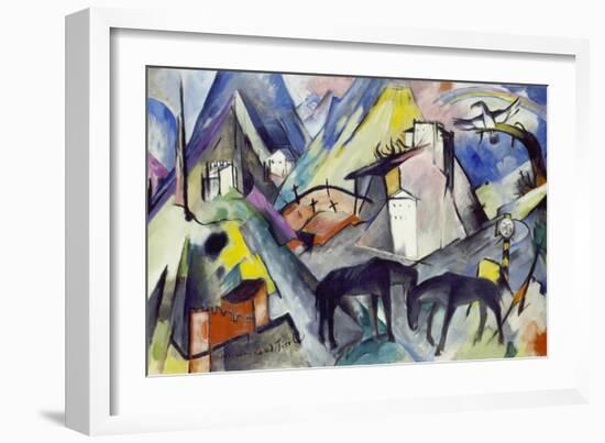 The Unfortunate Land of Tyrol, 1913-Franz Marc-Framed Giclee Print