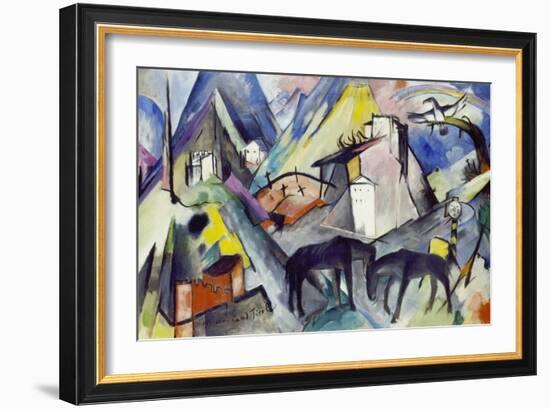 The Unfortunate Land of Tyrol, 1913-Franz Marc-Framed Giclee Print