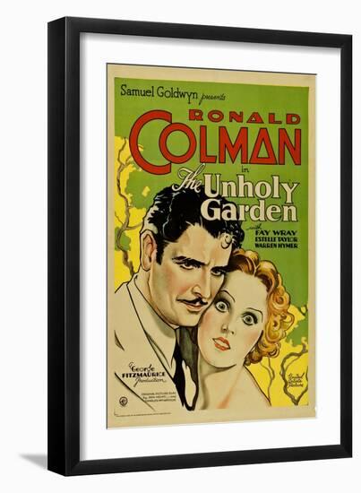 THE UNHOLY GARDEN, from left: Ronald Colman, Fay Wray, 1931.-null-Framed Art Print