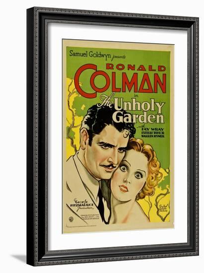 THE UNHOLY GARDEN, from left: Ronald Colman, Fay Wray, 1931.-null-Framed Art Print