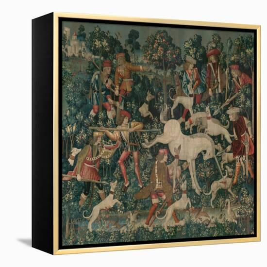 The Unicorn Defends Itself, c.1500-Netherlandish School-Framed Premier Image Canvas