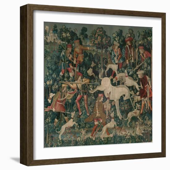 The Unicorn Defends Itself, c.1500-Netherlandish School-Framed Giclee Print