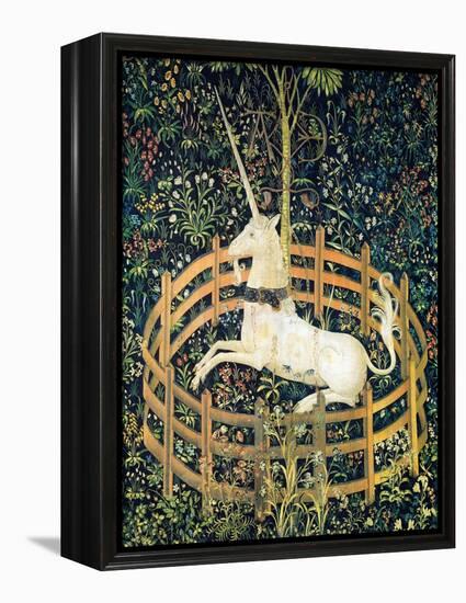 The Unicorn In Captivity (Detail)-null-Framed Stretched Canvas