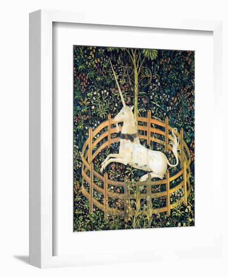 The Unicorn In Captivity (Detail)-null-Framed Premium Giclee Print