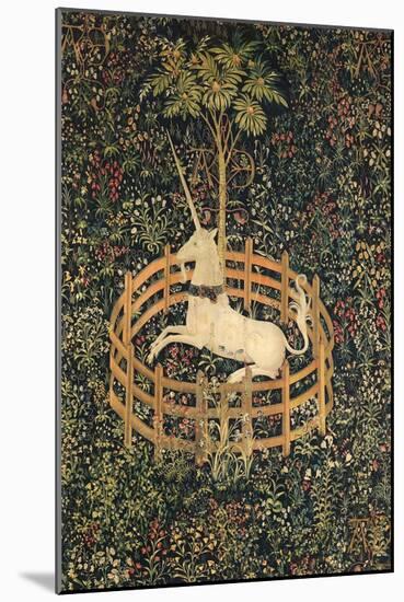 The Unicorn in Captivity-null-Mounted Art Print