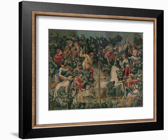 The Unicorn is Attacked, c.1500-Netherlandish School-Framed Giclee Print