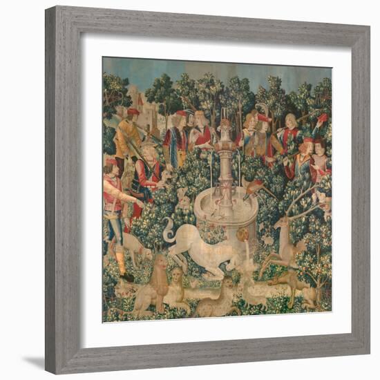 The Unicorn is Found, c.1500-Netherlandish School-Framed Giclee Print