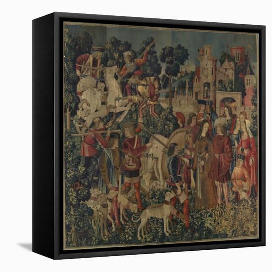 The Unicorn is Killed and Brought to the Castle, c.1500-Netherlandish School-Framed Premier Image Canvas