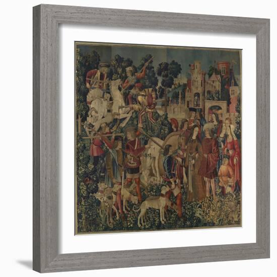 The Unicorn is Killed and Brought to the Castle, c.1500-Netherlandish School-Framed Giclee Print