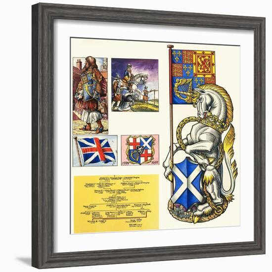 The Unicorn of Scotland-Dan Escott-Framed Giclee Print